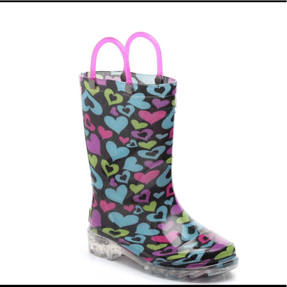 Western chief dancing hearts light up rain boots